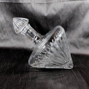Lay Down Cut Crystal Decanter with Matching Stopper # 25889